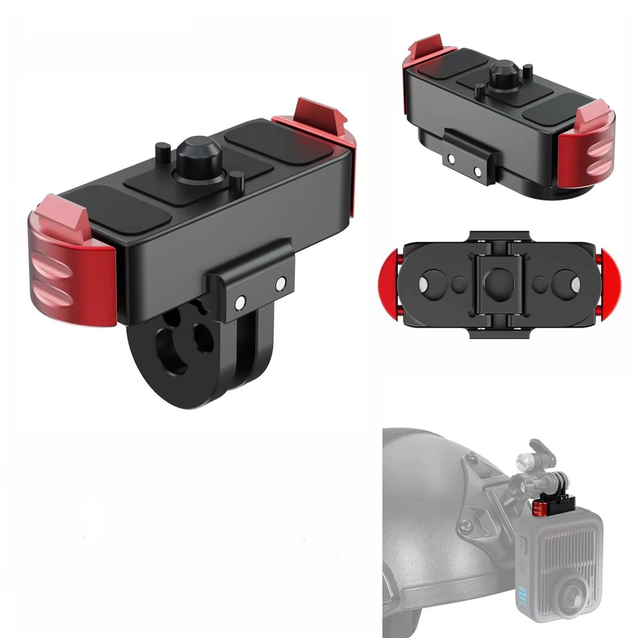 Dual Lock Quick Release Magnetische Basis Action Kamera Ständer Halterung mit 1/4 Zoll und Arri Anschluss für GoPro Hero 13 und GoPro MAX 2, Schwarz - Bild 5