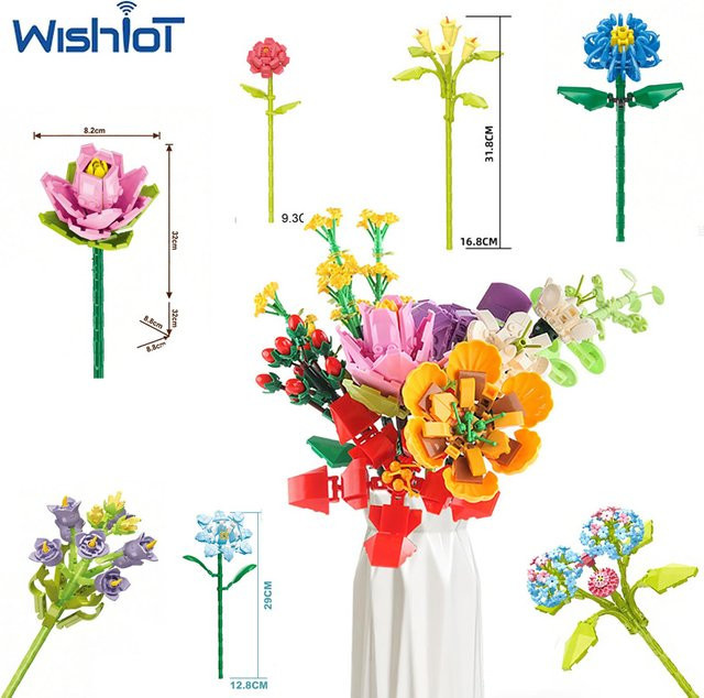 wishiot Konservierte Blume Modell Bausteine, Bunt, ab 6 Jahre - Bild 1