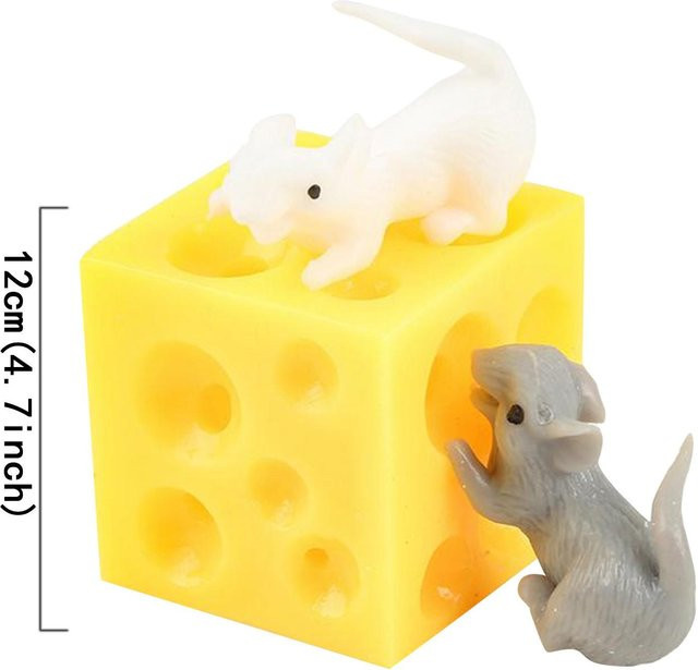 Kidsly Quetschspielzeug Maus und Käse, 1-teiliges Set - Bild 1