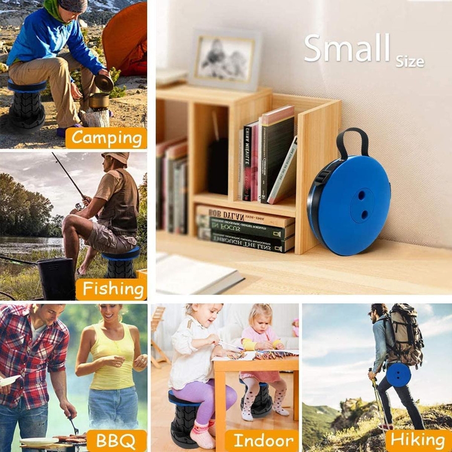 Binchi Outdoor Product Tragbarer Teleskop-Campinghocker, zusammenklappbarer Picknickhocker für Outdoor-Aktivitäten wie Wandern, Angeln und Strand - Bild 5