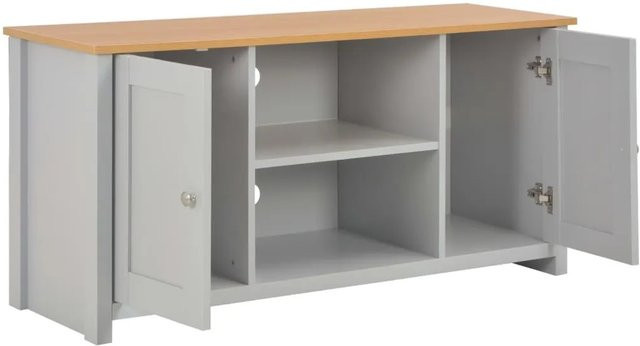 vidaXL TV-Schrank modern in Grau mit mattem Finish, B/T/H: 120 x 39 x 58 cm - Bild 1