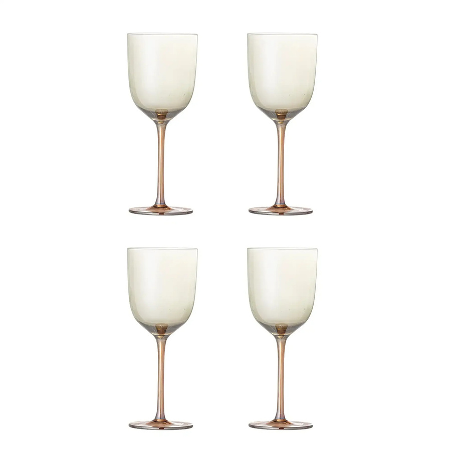 Bloomingville Weinglas Aston aus Glas in Bronze, 4 Stück - Bild 1