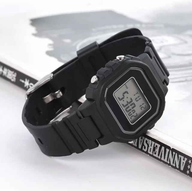 Casio Uhrenarmband, Silikon, Edelstahl, Schwarz, 10 mm, Unisex - Bild 1