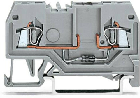 WAGO 279-915/281-410 Diodenklemme 4mm Zugfeder Grau 100 Stück - Bild 1