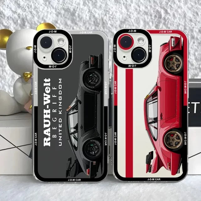Etmakit Handyhülle mit Sportwagen JDM Drift RWB 911 Design für iPhone 16 15 14 13 12 11 Pro Max Mini XS X XR SE 7 8 Plus - Bild 1
