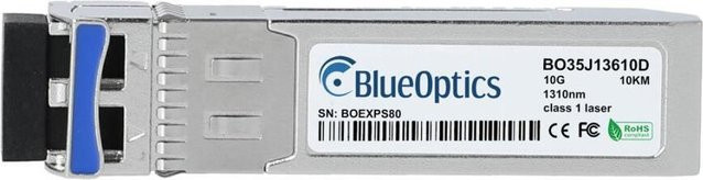 BlueOptics SFP+ Transceiver für Singlemode 10 Gigabit Ethernet, Fibre Channel oder SONET/SDH, kompatibel mit NVIDIA 930-9O000-0000-343, Farbe: Silber - Bild 1