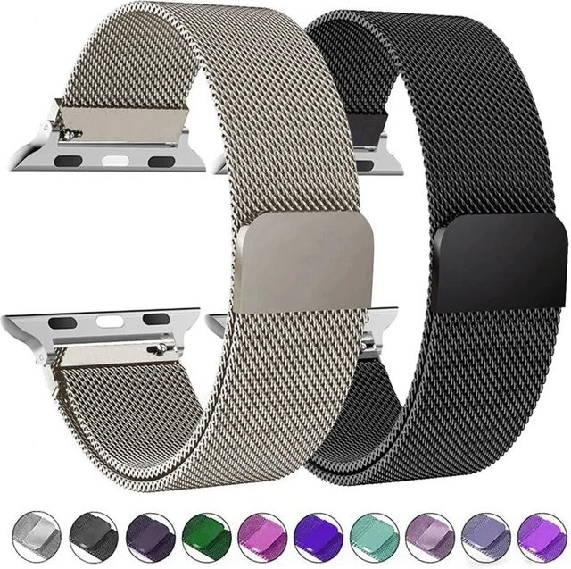 fegwilde Uhrenarmband Milanaise, Edelstahl, Silber, Unisex - Bild 1