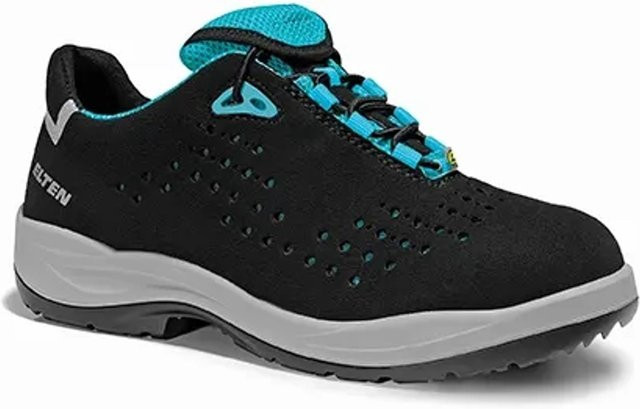 Elten Damen-Sicherheitshalbschuh Impulse Lady Aqua Low ESD S1P in Schwarz und Türkis, Größe 41 - Bild 1