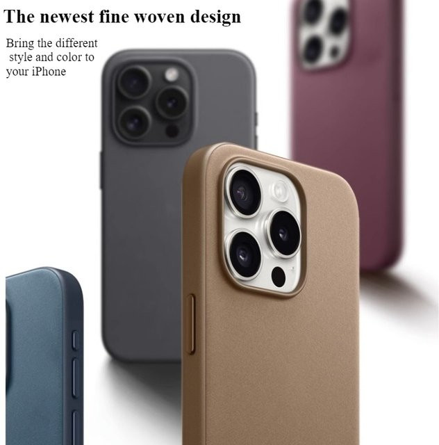 Magnethülle aus Kohlefaser für iPhone 15 Pro Max, MagSafe kompatibles Case in Schwarz und Braun - Bild 1