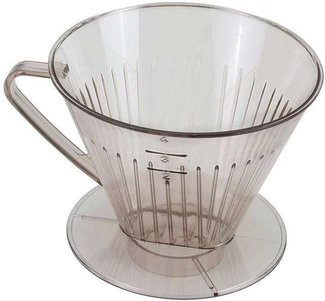 Metaltex Kaffeefilterbehälter aus Kunststoff, transparent und braun, B/H/T: 15,6 x 11 x 13,4 cm - Bild 1