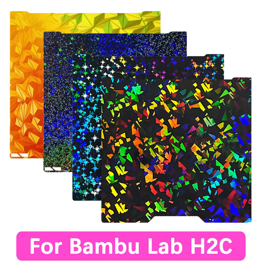 H2C Magnetische Federstahlbauplatte für Bambu Lab 3D-Drucker mit doppelseitigem PEI- und PET-Druck, B/B: 33,5 x 32,5 cm - Bild 6