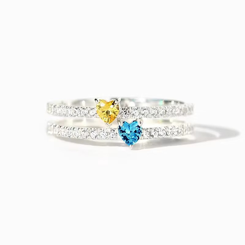 Huian Ring, Herz, Zirkonia, Gold, Silber, Damen - Bild 2