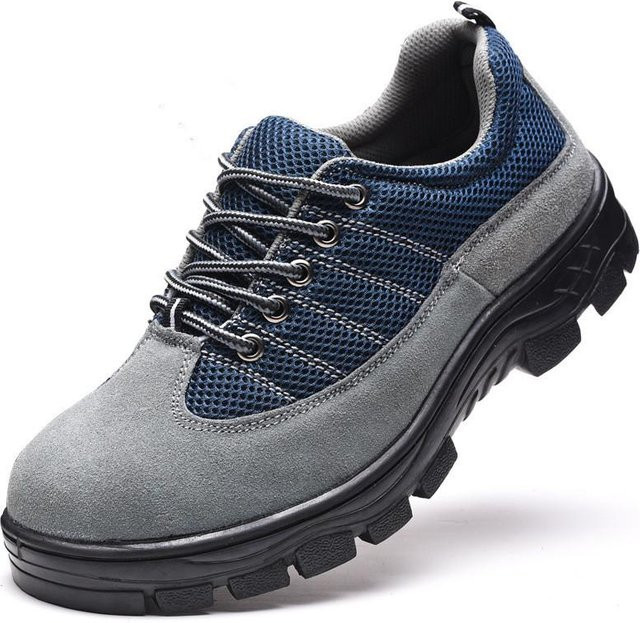 Avant-garde Arbeitsschutzschuhe aus Leder in Blau, stoßfest und durchtrittsicher, Größe 46 - Bild 1