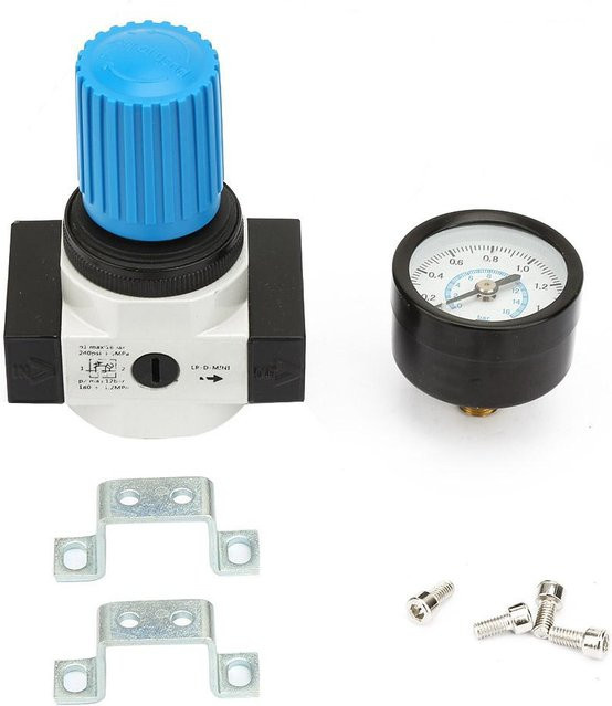 TOMTOP Luftsteuerung Kompressor LR14MINI mit 16 bar Manometer und Relief Regler Ventil in Blau aus Aluminiumlegierung - Bild 1