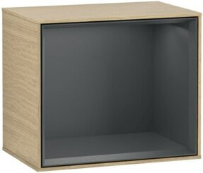 V&B Regalmodul Finion Wandregal mit integrierter Beleuchtung in Blau und Eichenfurnier, B/T/H: 41,8 x 35,6 x 27,0 cm - Bild 1