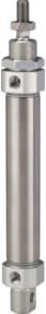Riegler Rundzylinder MI doppeltwirkend in Silber, Kolbendurchmesser: 25 mm, Hub: 10 mm, Anschluss: G 1/8 - Bild 1
