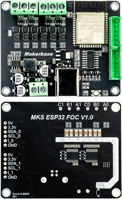 MKS ESP32FOC Open-Source bürstenloses FOC-System mit ESP32 Zweikanal-Stromkreis in Schwarz - Bild 1