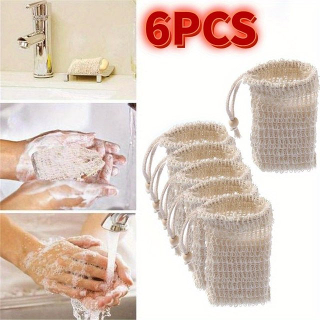 Ramie Mesh Peeling Seifenbeutel Set, Unisex - Bild 1
