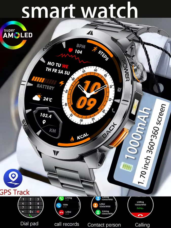 BOALZETD Smartwatch, Schwarz, GPS, Herren - Bild 7