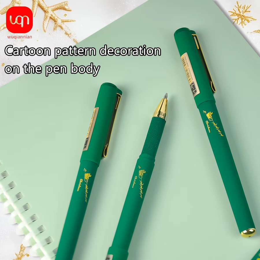 WQN Christmas Edition Gelstifte mit grüner Tinte und 0,7 mm Spitze für Schule und Büro - Bild 3