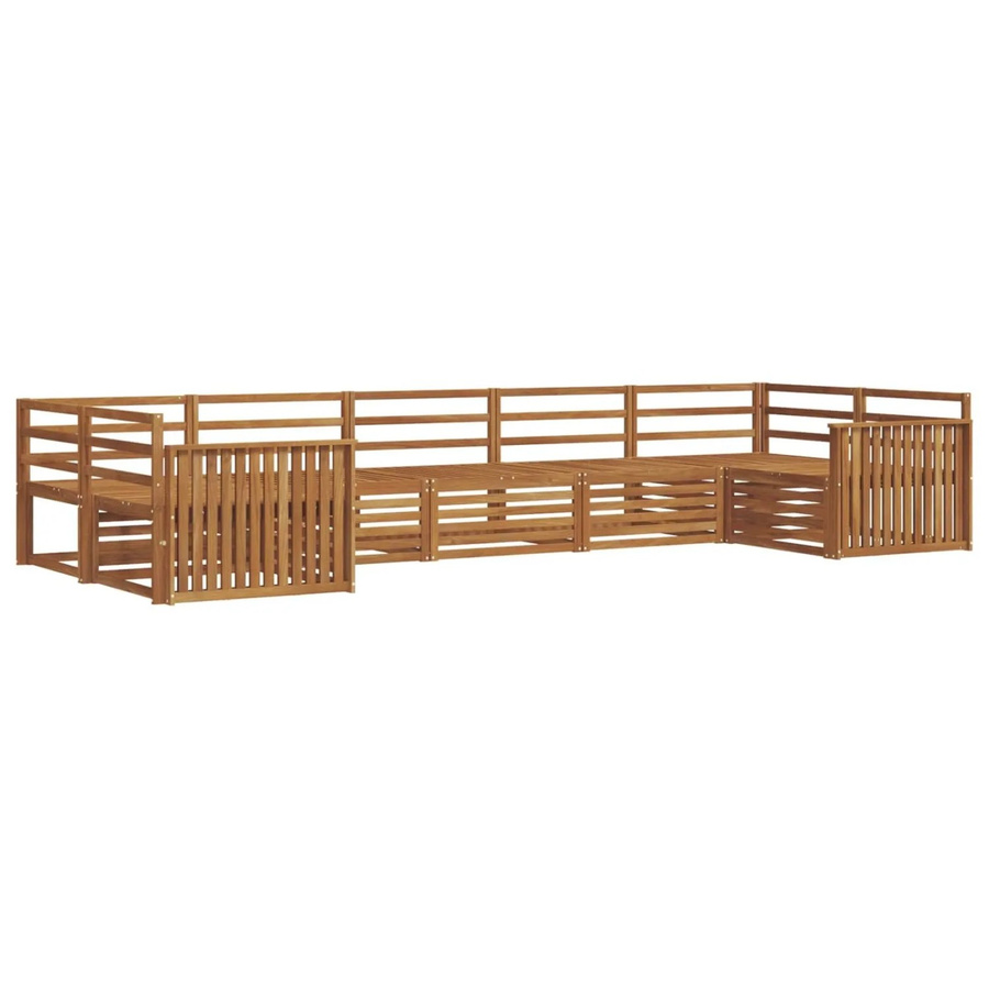 vidaXL Sofagarnitur 7-teilig aus Massivholz Akazie in Braun, L-Form mit Ecksofas und Armlehnen - Bild 2