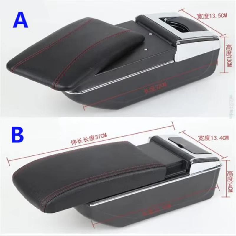 HuangZM Armlehne mit USB-Anschluss für Peugeot 206 cc Cabrio in Schwarz - Bild 4