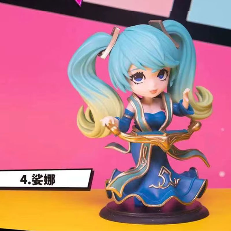 Bandai League of Legends Anime Action Figuren Q-Version Lux Kaisa Seraphine aus Kunststoff, mehrfarbig - Bild 2