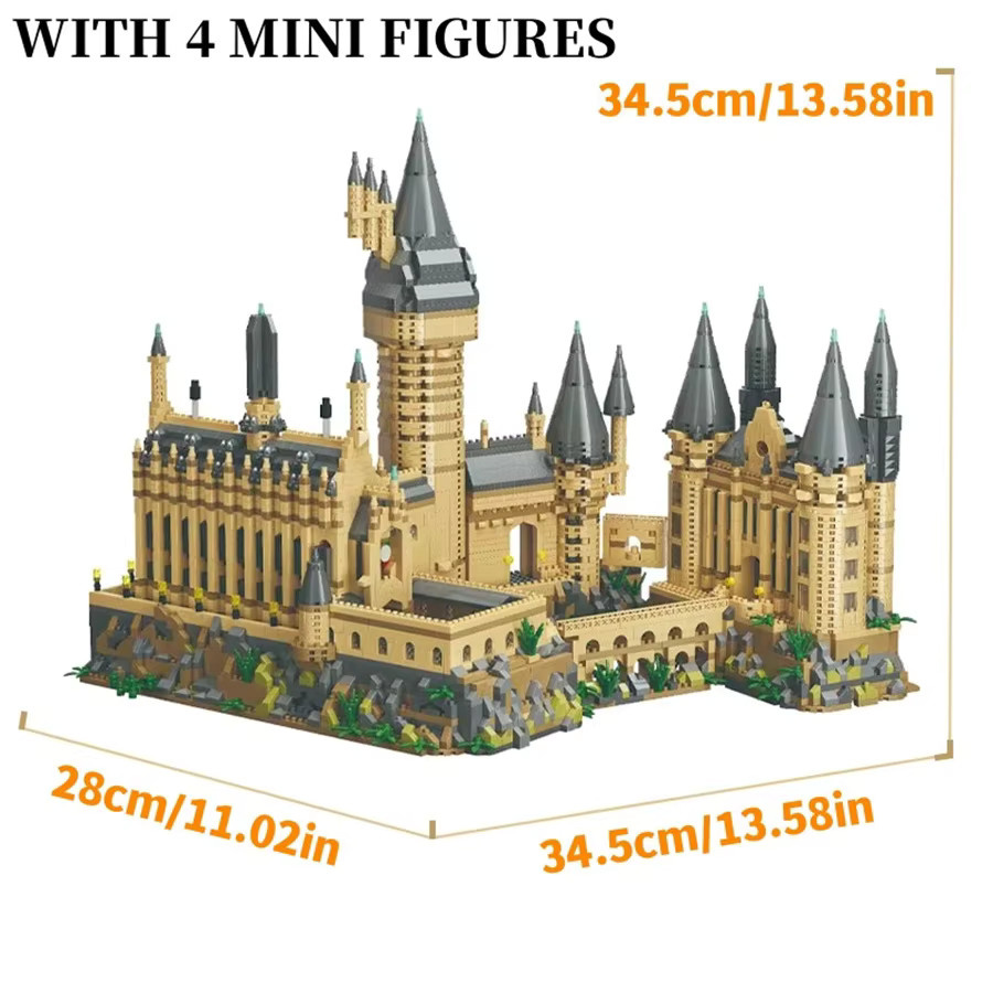 HUATEC Magic Castle Micro Bausteine Modell Kit mit Beleuchtung, kreatives Architektur MOC Set für Kinder, Mehrfarbig - Bild 2