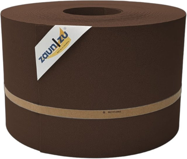 zaun zu Sichtschutzstreifen Premium für Doppelstabmattenzaun, Braun, 50 m - Bild 1