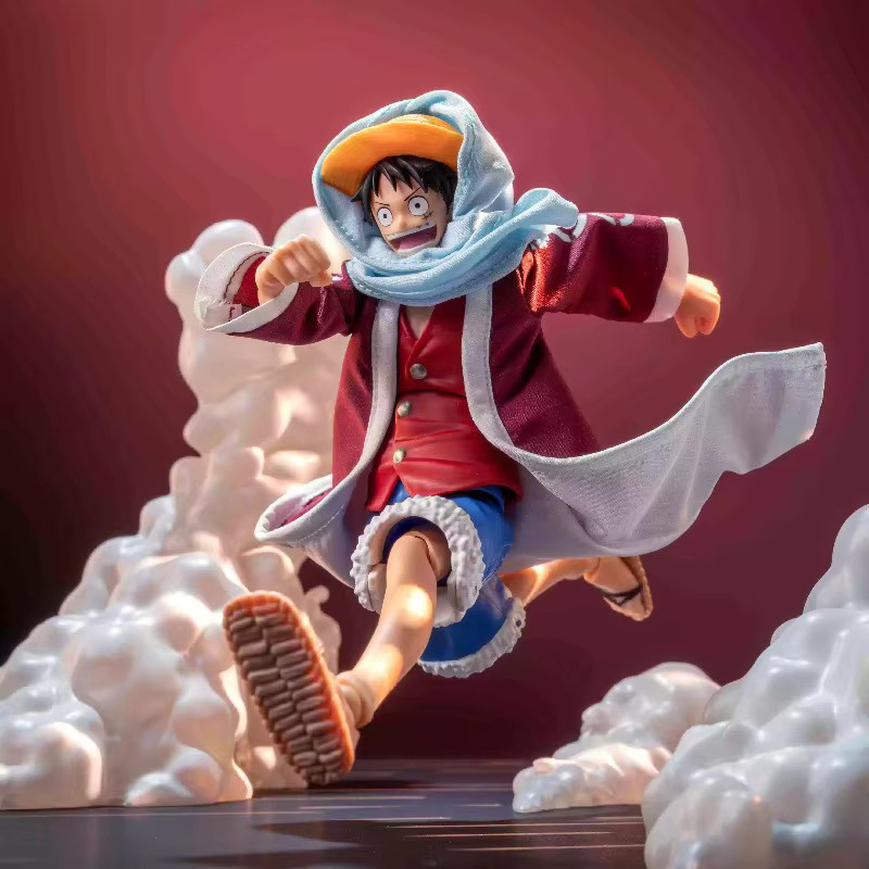 Bandai Shf Ruffy Burgunderroter Umhang, Mantel, Kleidungszubehör, Maßstab 1:12 - Bild 2