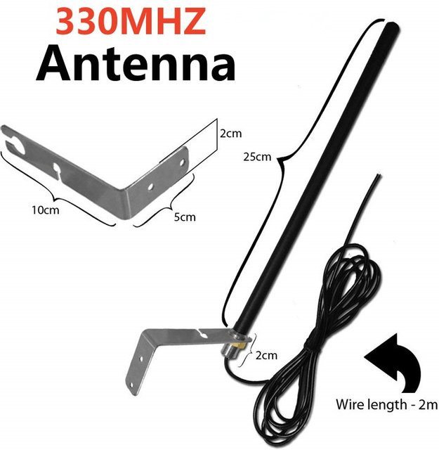 KUANGZIPENG 330MHz Antenne als Wireless Repeater und Signal Booster für Garagentore und Funksteuerungen in Schwarz - Bild 1