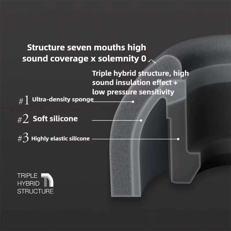 Final Fusion G Eartips Hybrid-Ohrstöpsel-Abdeckung in Schwarz für Sony XM5 A8000 AZ80 und In-Ear Kopfhörer - Bild 2