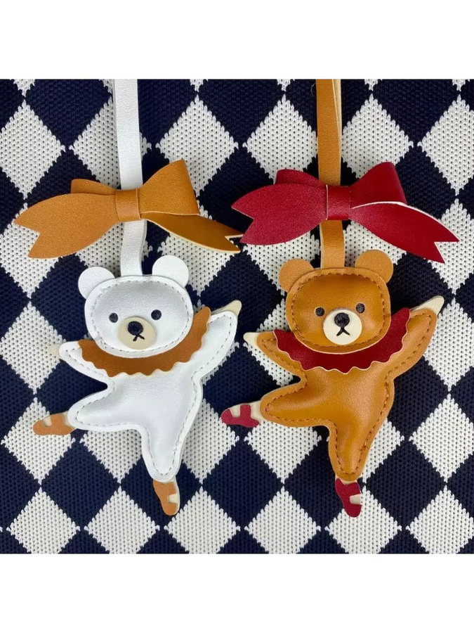 Taschenanhänger Ballett-Tanzbär, PU-Leder, Damen - Bild 4