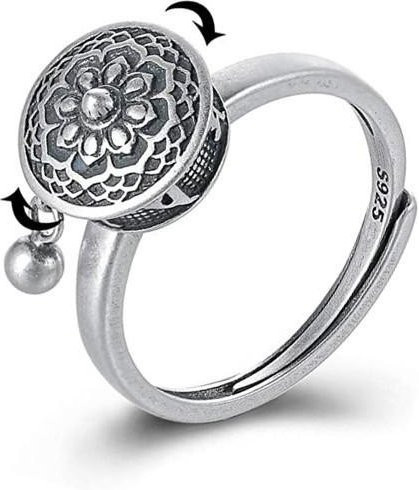 Fidget Spinner Ringe, Kupfer, Kristall, Damen, Sonnenblume - Bild 1