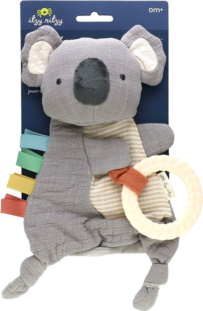 itzy ritzy Bitzy Knisterspielzeug Koala mit Beißring in Grau für Babys ab 0 Jahren - Bild 1