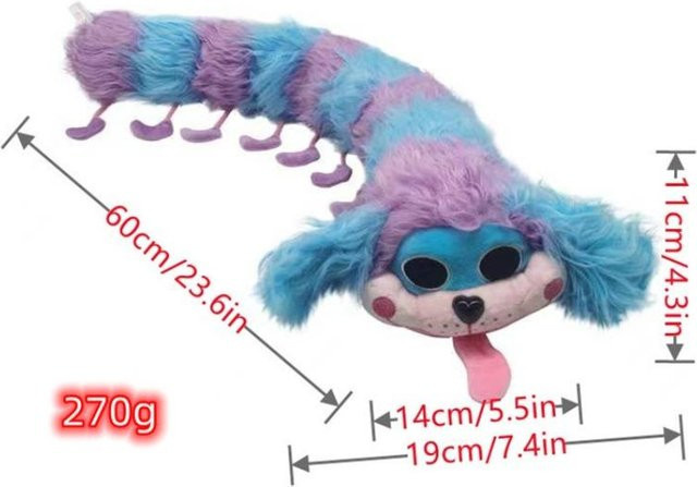 Yiran toy Poppy Playtime Spiel Raupe Plüsch, 80cm, ab 14 Jahren - Bild 1
