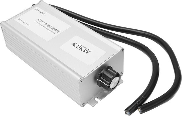 Painter AC Motorregler für 3 Phasen Hochleistungslüfter, stufenloser Drehzahlregelschalter, 380V, 4KW, Silber, Aluminium - Bild 1