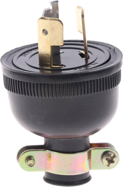 Dreipoliger Generatorstecker 2,5 kW Anti-Lose für 168f/170f und GX160 in Schwarz - Bild 1