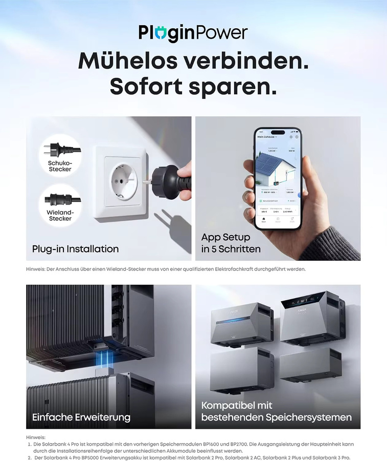 Anker SOLIX Solarbank 4 Pro Balkonkraftwerk-Speicher in Grau mit 4 MPPTs, 5000W Solareingang und bis zu 30kWh Kapazität - Bild 5