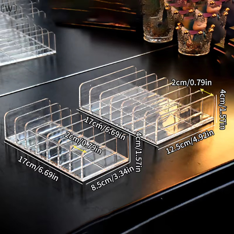 ómW zas Acryl Lidschatten-Palette Organizer und Kosmetik Aufbewahrungsbox in Transparent - Bild 5