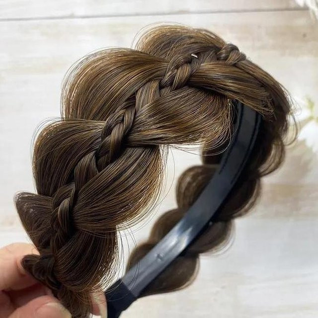 Stirnband Twist, Fishbone Zöpfe, gray, Damen - Bild 1