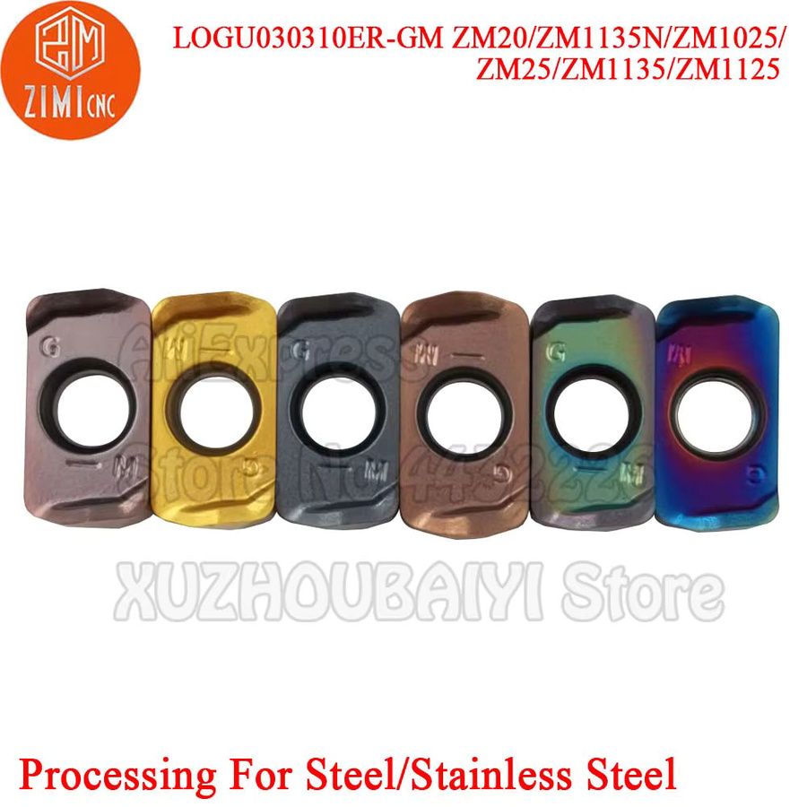 ZIMICNC 10 Stück Hartmetall-Fräseinsätze aus Keramik für CNC-Fräser und Drehmaschinen, Multicolor - Bild 2