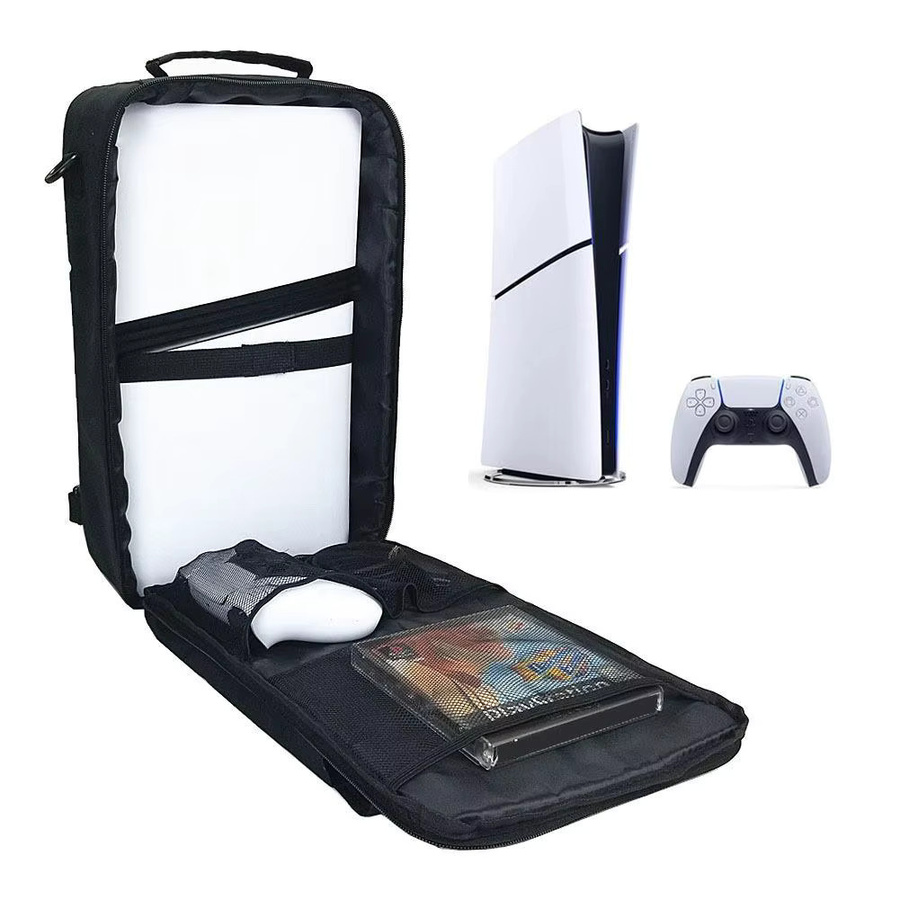 Aufbewahrungstasche für PS5 PRO und PS5 Slim, Host-Rucksack in Schwarz, kompatibel mit PlayStation - Bild 2