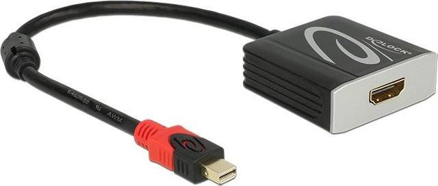 Delock Mini DisplayPort 1.2 auf HDMI Adapter 4K 60 Hz Aktiv in Schwarz (62735) - Bild 1