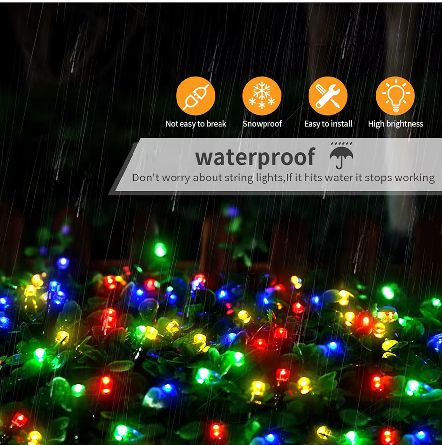 Lcamaw LED Lichterkette mit 8 Modi für Weihnachtsfeier, Hochzeit und Hausdekoration via Netzstecker - Bild 4