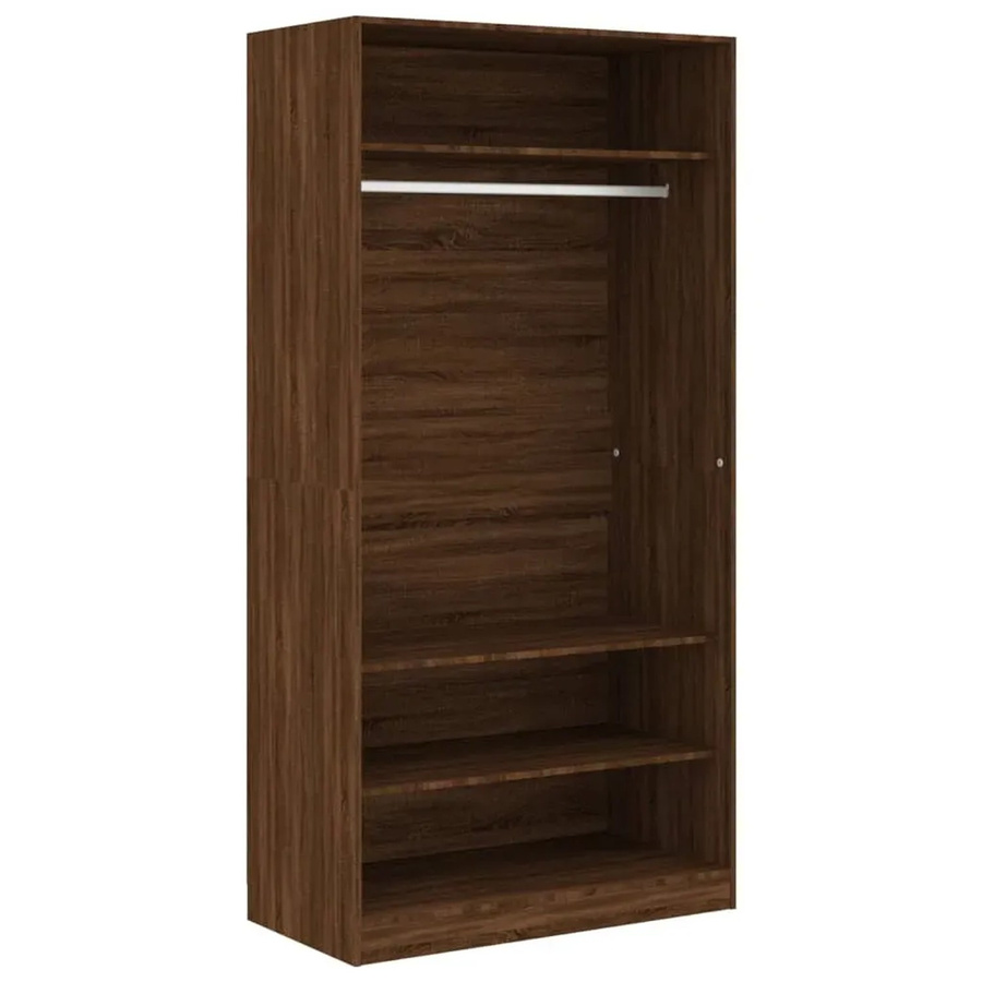 vidaXL Kleiderschrank aus Holzwerkstoff in Braun, B/T/H: 100 x 50 x 200 cm - Bild 2