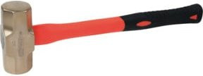KS Tools BRONZEplus Minenhammer aus Messing mit Fiberglasstiel, 5000 g - Bild 1