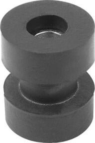 Kopp Schwingungsdämpfer zweiteilig aus verzinktem Stahl und Neopren in Schwarz, Durchmesser: 3,18 cm, Höhe: 3,18 cm - Bild 1