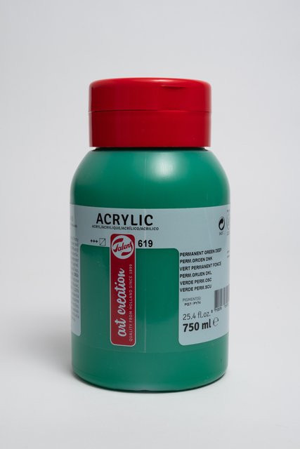 Talens Art Creation Acrylfarbe Permanentgrün Dunkel 619, 750 ml - Bild 1
