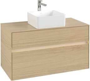 V&B Waschtischunterschrank Collaro mit Waschbecken und LED-Beleuchtung, B/T/H: 100 x 54,8 x 50 cm - Bild 1